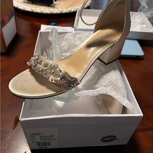 Betsey Johnson Champagne Embellished Heels